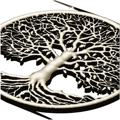 Tree of Life Round Medallion - STL 3D Model for CNC