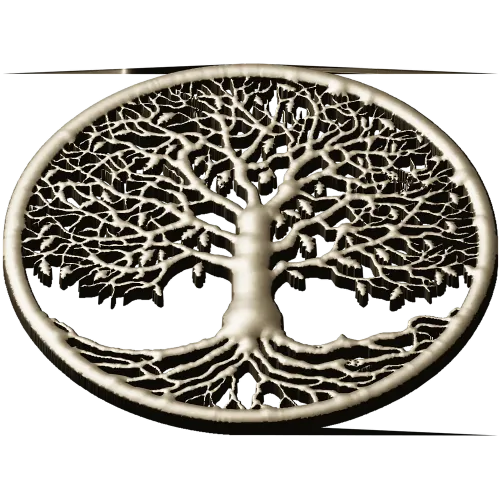 Tree of Life Round Medallion - STL 3D Model for CNC