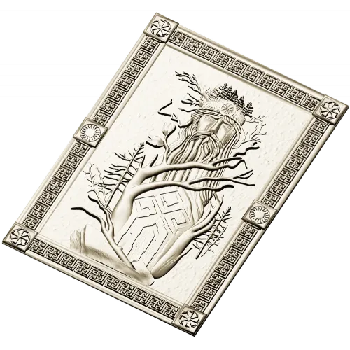 Slavic Leshy high-relief panel STL for CNC
