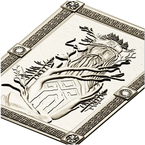 Slavic Leshy high-relief panel STL for CNC