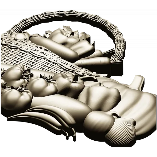 Корзина с овощами - 3D модель STL для ЧПУ фрезера