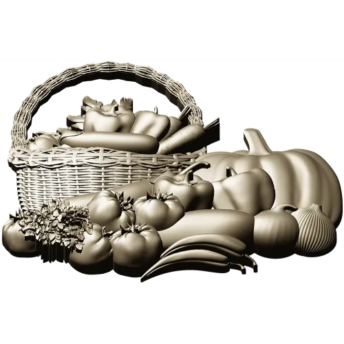 Корзина с овощами - 3D модель STL для ЧПУ фрезера