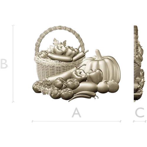 Корзина с овощами - 3D модель STL для ЧПУ фрезера
