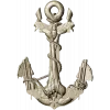 Sea Anchor with Moth - high-relief STL 3D model for CNC