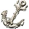 Sea Anchor with Moth - high-relief STL 3D model for CNC