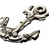 Sea Anchor with Moth - high-relief STL 3D model for CNC