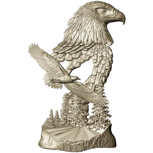 STL модель Орел-страж - рельеф для ЧПУ, 3D модель stl