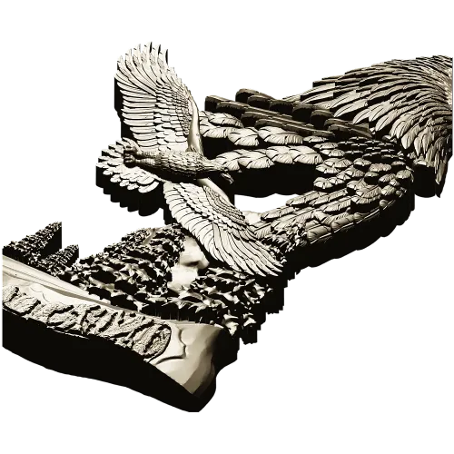 STL модель Орел-страж - рельеф для ЧПУ, 3D модель stl