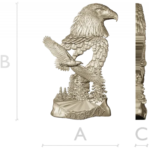 STL модель Орел-страж - рельеф для ЧПУ, 3D модель stl
