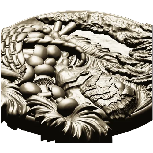 Ёжик в корзинке - 3D модель STL для ЧПУ, рельефный декоративный панно