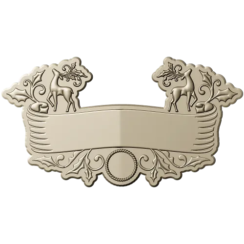 Ornate Deer Banner - STL 3D Model for CNC