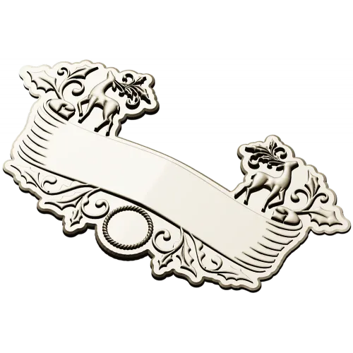 Ornate Deer Banner - STL 3D Model for CNC