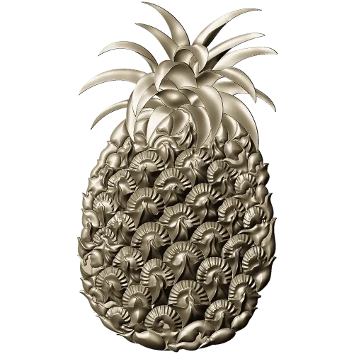 Pineapple Blossom Relief - STL 3D model for CNC milling