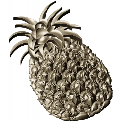 Pineapple Blossom Relief - STL 3D model for CNC milling