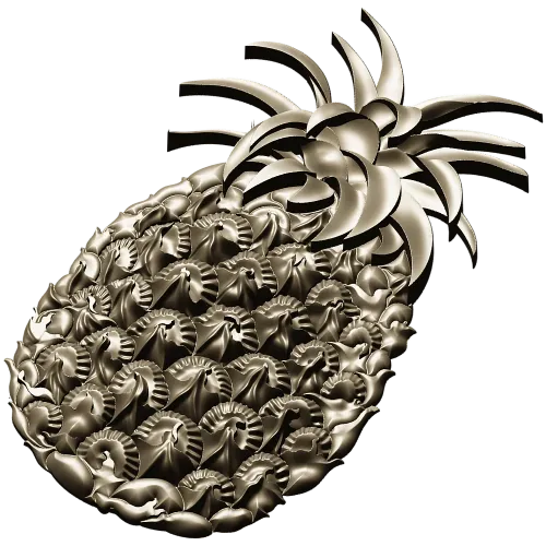 Pineapple Blossom Relief - STL 3D model for CNC milling