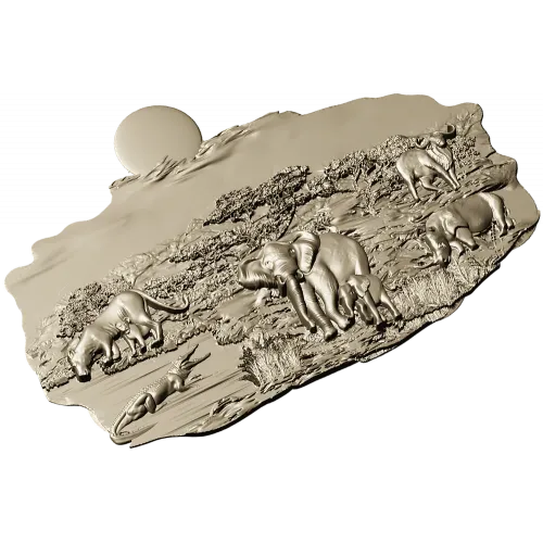 Барельеф саванна - 3D модель STL для ЧПУ