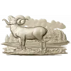 Mountain Ram relief STL for CNC milling