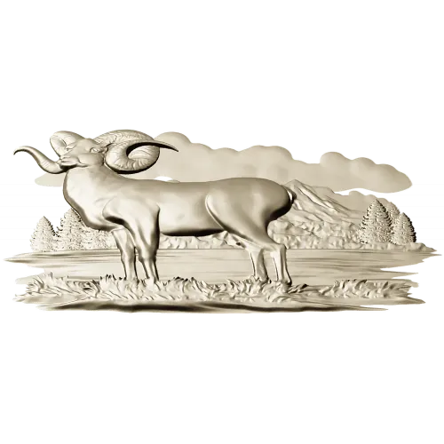 Mountain Ram relief STL for CNC milling