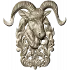 Ram Head High-Relief STL Model for CNC
