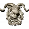 Ram Head High-Relief STL Model for CNC