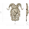 Ram Head High-Relief STL Model for CNC