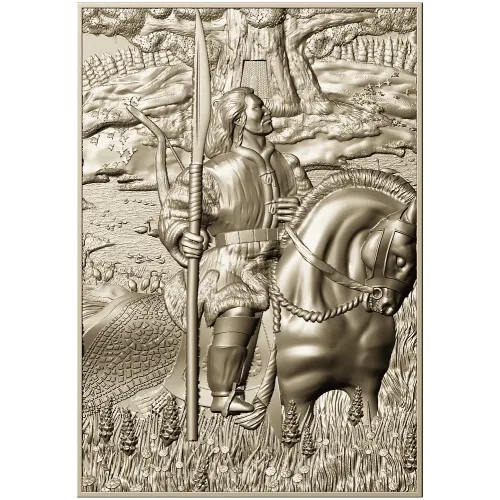Batyr relief panel STL for CNC carving