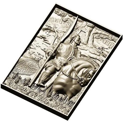 Batyr relief panel STL for CNC carving