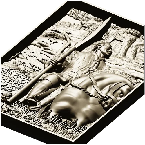 Batyr relief panel STL for CNC carving