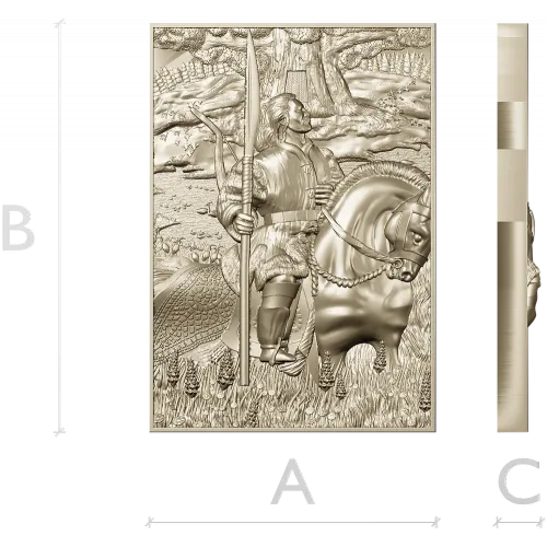 Batyr relief panel STL for CNC carving