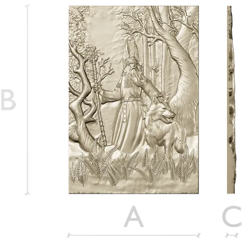 Belbog Relief Panel - high-relief STL 3D model for CNC