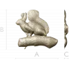 Белка на ветке - 3D модель STL для ЧПУ
