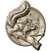 Squirrel Medallion STL - high-relief 3D model for CNC