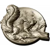 Squirrel Medallion STL - high-relief 3D model for CNC