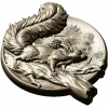 Squirrel Medallion STL - high-relief 3D model for CNC