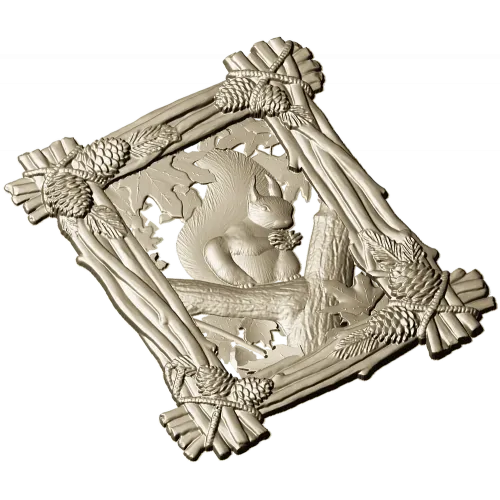 Белка в лесной раме - 3D модель STL для ЧПУ