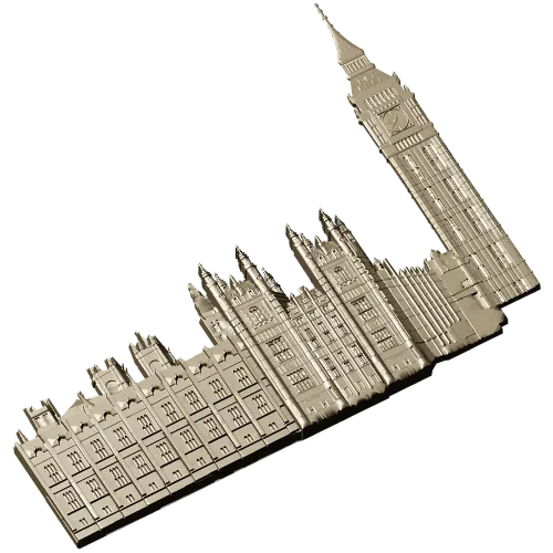 Панорама Биг-Бен - 3D модель STL для ЧПУ