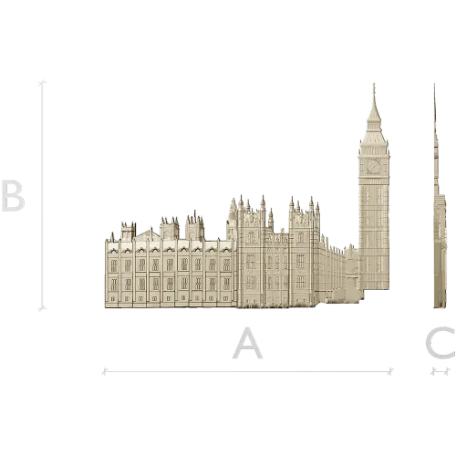 Панорама Биг-Бен - 3D модель STL для ЧПУ