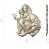 Богородица с Младенцем - 3D модель STL для ЧПУ