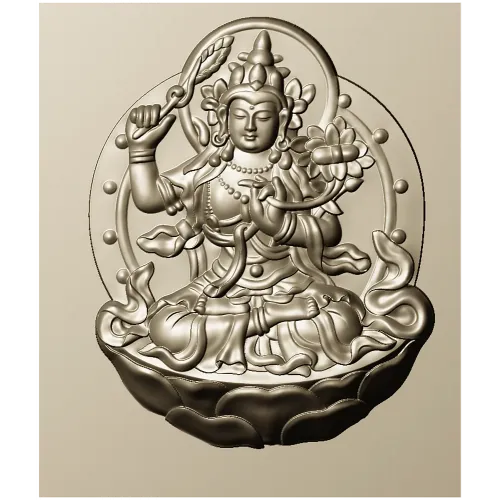 Lotus Bodhisattva High-Relief STL