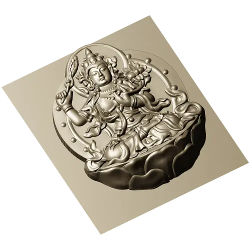 Lotus Bodhisattva High-Relief STL
