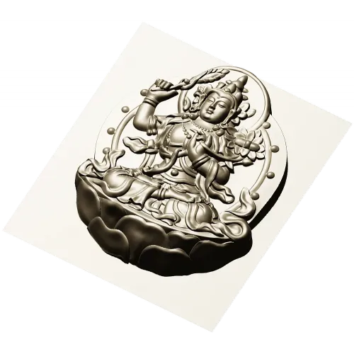 Lotus Bodhisattva High-Relief STL