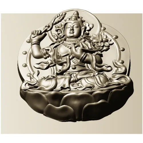 Lotus Bodhisattva High-Relief STL