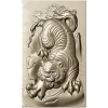 3D модель STL панно "Грозный тигр" для ЧПУ