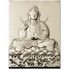 High-relief Buddha STL for CNC - Seated Lotus Panel
