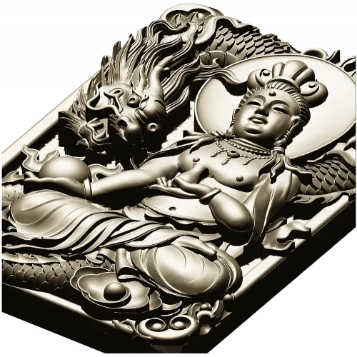 Serene Dragon Buddha Plaque