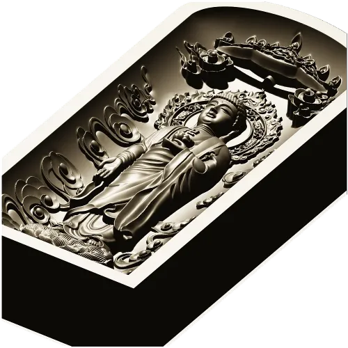 Serene Standing Buddha Relief STL