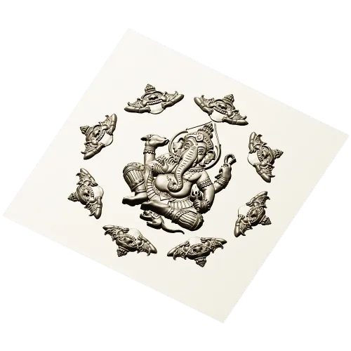 Рельефная 3D панель с Ганешей - STL для ЧПУ