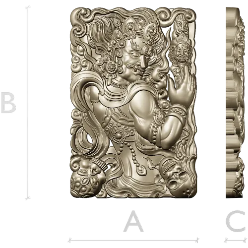 Гневный страж - рельефная 3D модель STL для ЧПУ
