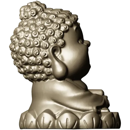 Малыш-Будда на лотосе - 3D модель STL для ЧПУ