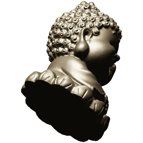 Малыш-Будда на лотосе - 3D модель STL для ЧПУ